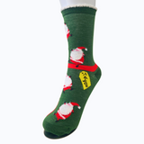 Green Santa Socks