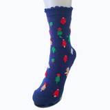 Blue Cute Christmas Socks