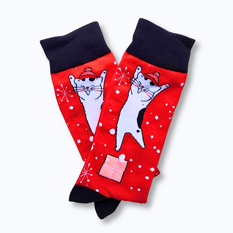 Christmas Cat Socks