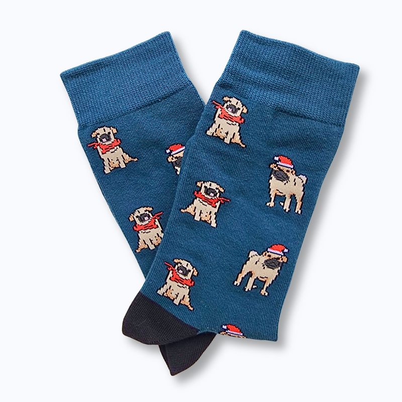 Christmas Pug Socks