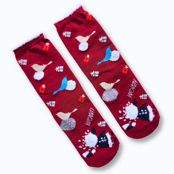 Christmas Birds Socks