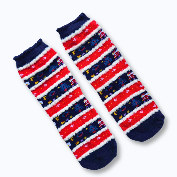 Stripe Christmas Socks