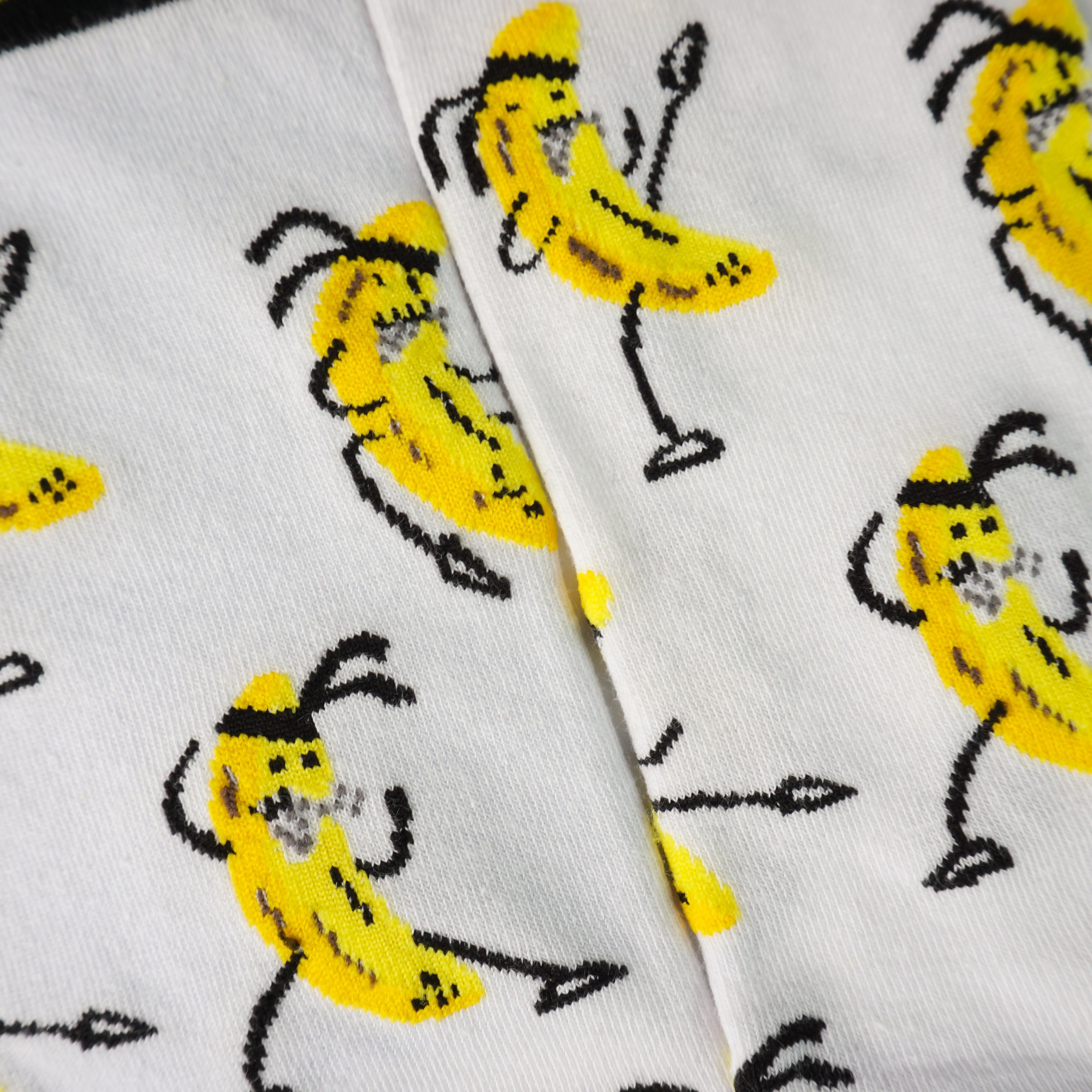 Novelty Socks - Banana Karate Printed | The Ugly Socks