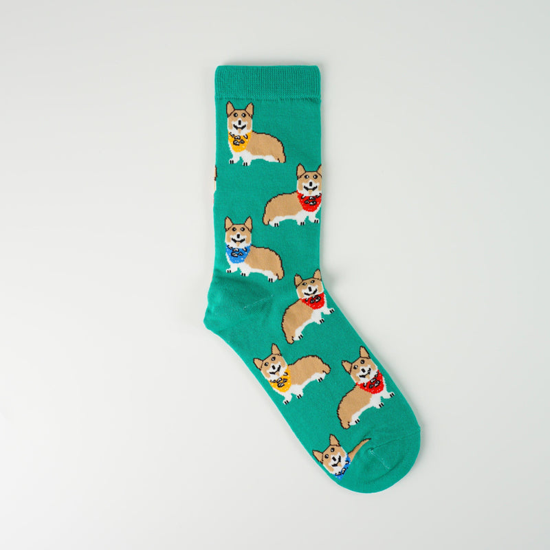 Corgi Print Socks