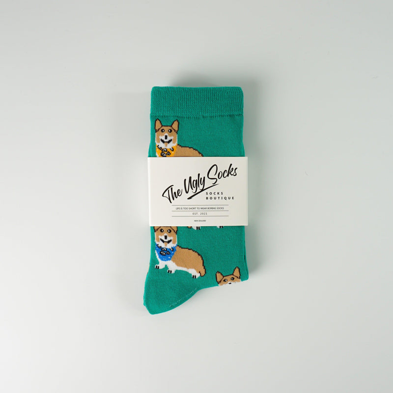 Corgi Print Socks