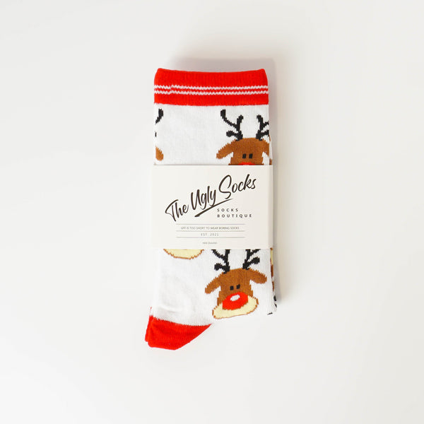 Reindeer Face Socks