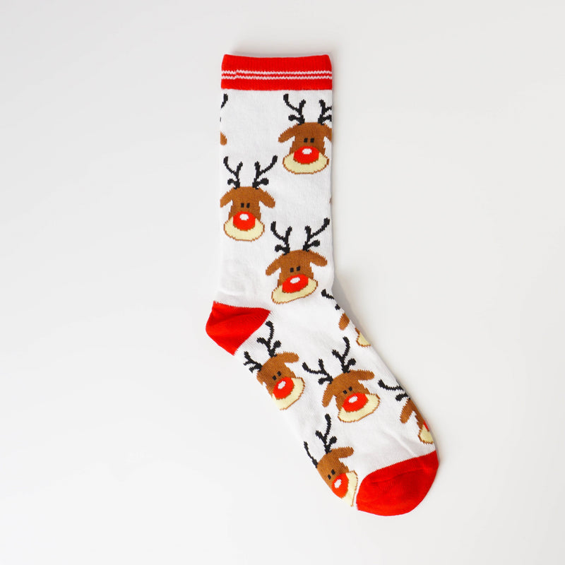 Reindeer Face Socks