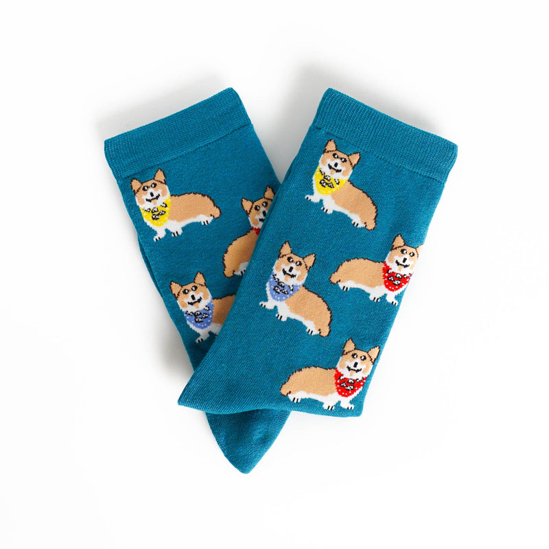 Corgi Print Socks