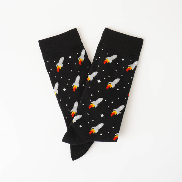 Rocket Ship Socks