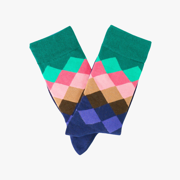 Faded Diamond Socks